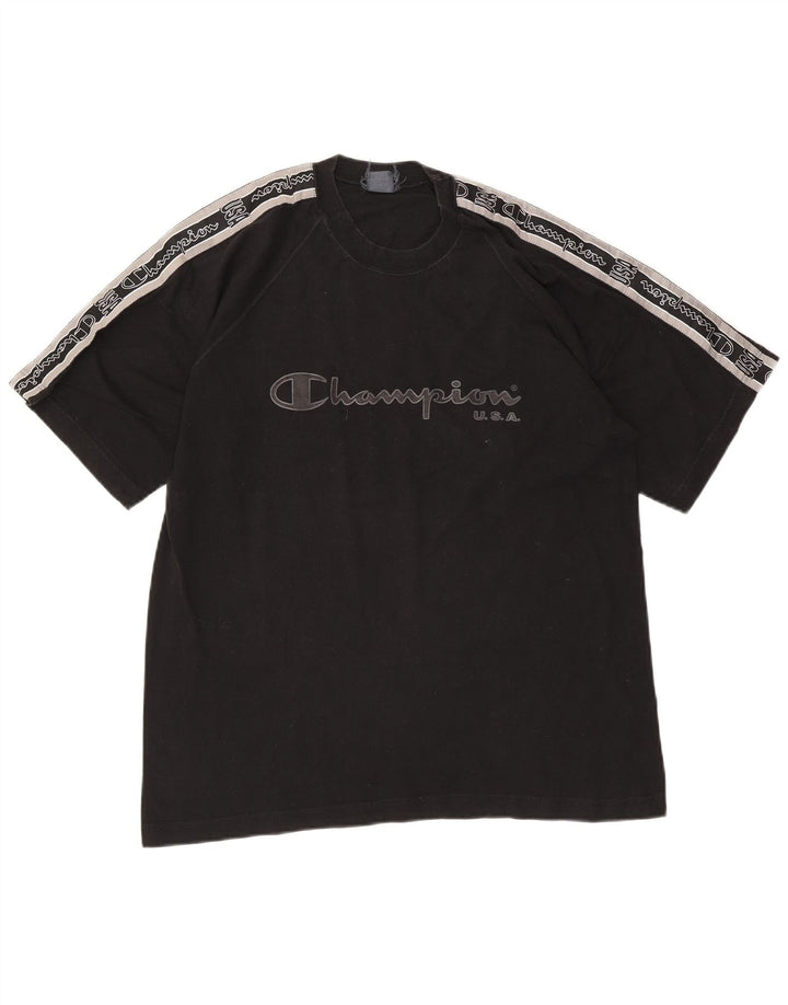 T-shirt grafica Champion USA da uomo, grande, nera