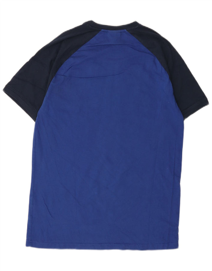 T-shirt grafica da uomo Ellesse Top Small in cotone color block blu