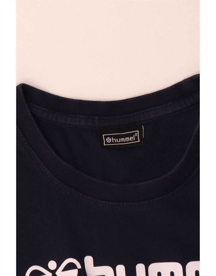T-shirt grafica da donna Hummel Top UK 14 medio blu navy
