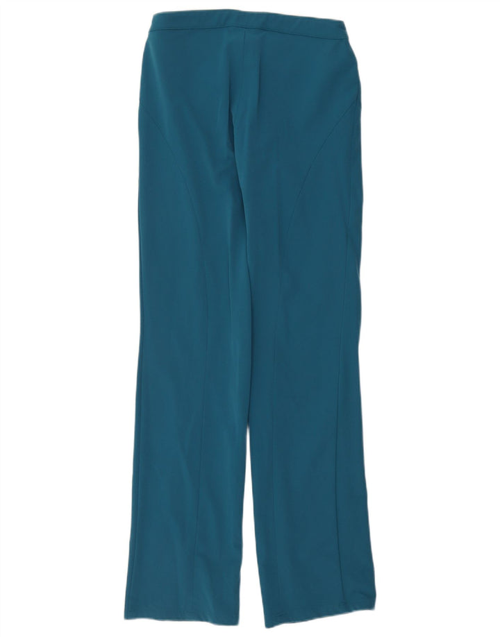 Pantaloni casual dritti da donna Versace W30 L34 blu poliammide