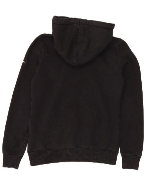 Felpa con cappuccio grafica da donna Superdry UK 6 XS cotone nero
