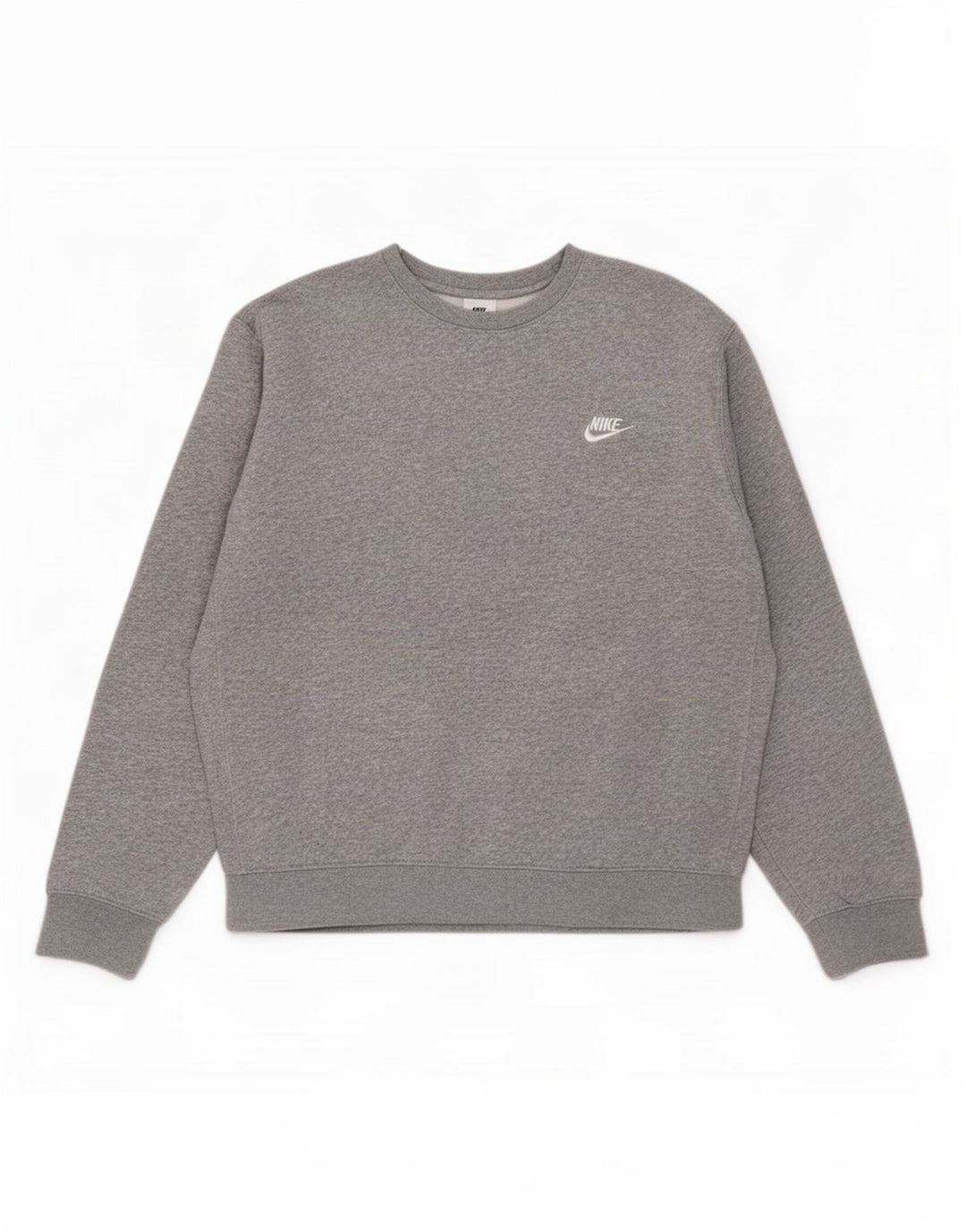 Felpa Nike da uomo in cotone chiazzato grigio medio