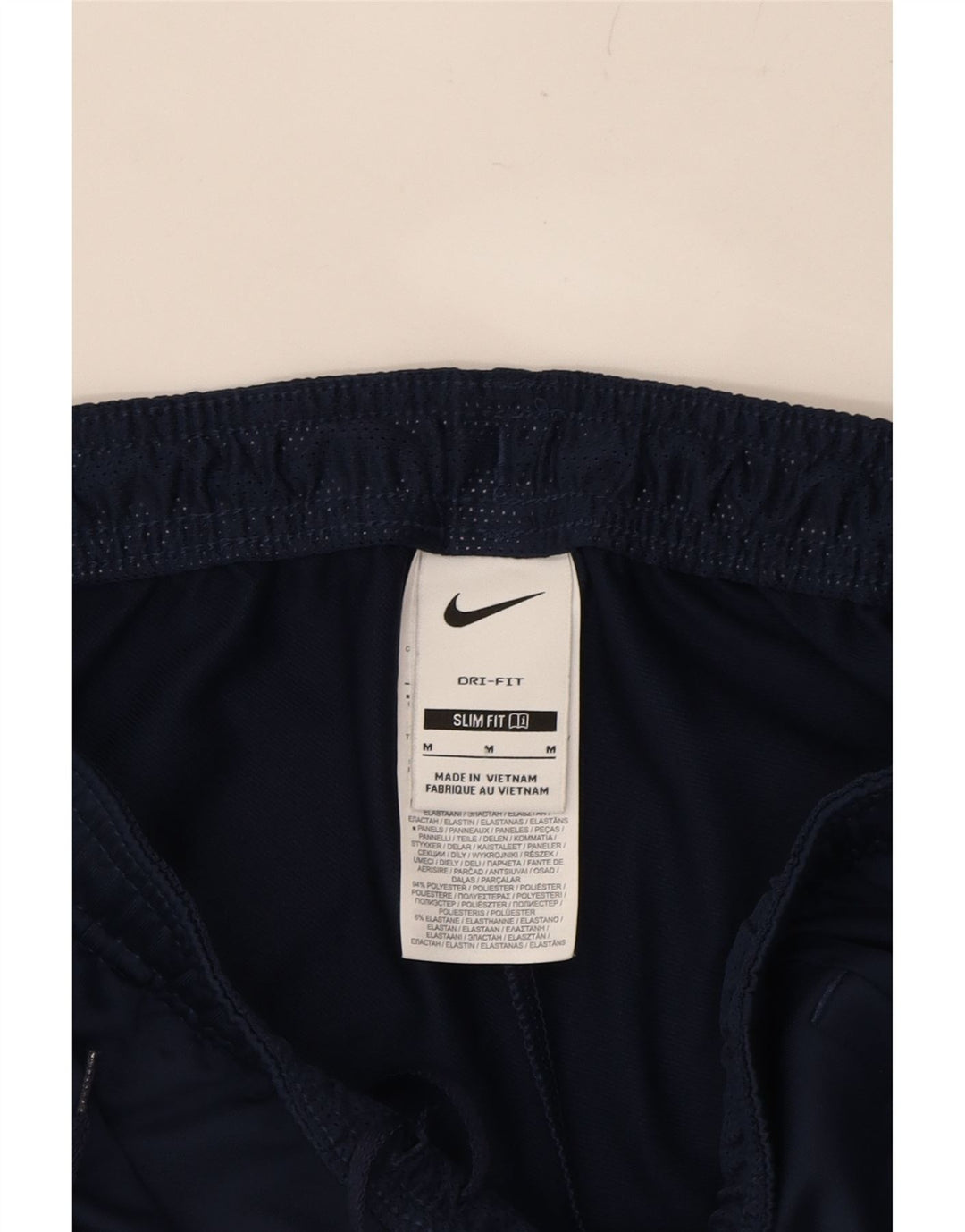 NIKE Mens Dri Fit Slim Fit Tracksuit Trousers Medium  Navy Blue Polyester Vintage Nike and Second-Hand Nike from Messina Hembry 
