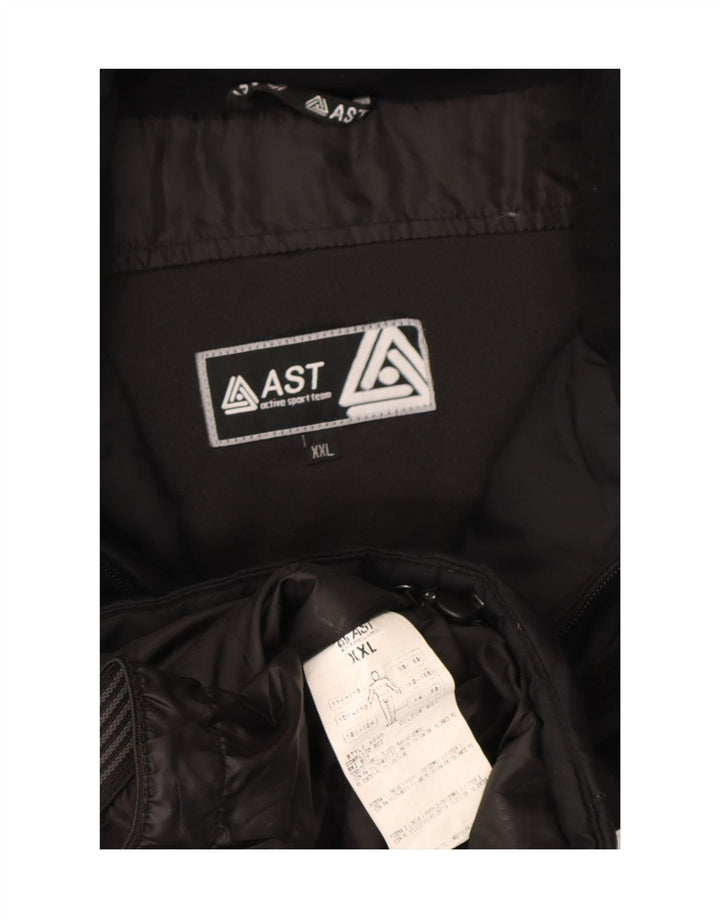 Giacca da sci con cappuccio da uomo AST UK 44 2XL Poliammide color block nero