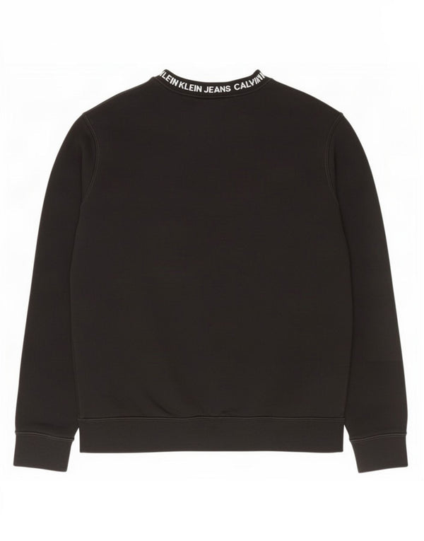 Calvin Klein Jeans Felpa grafica da uomo Maglione medio cotone nero