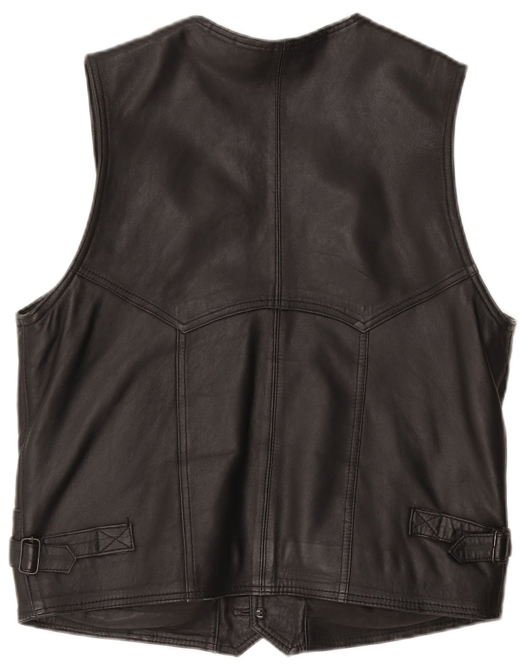 Gilet in pelle da uomo VINTAGE piccolo nero
