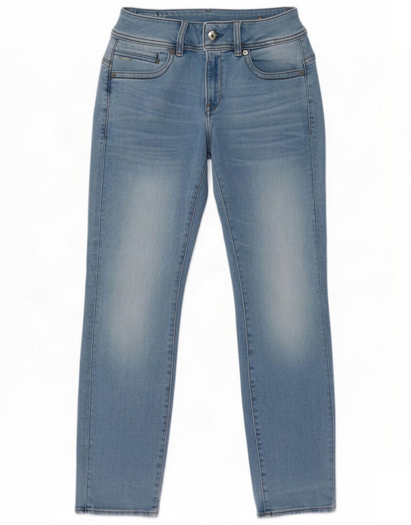 G-Star Jeans dritti a sella midge da donna W30 L30 Blu Cotone