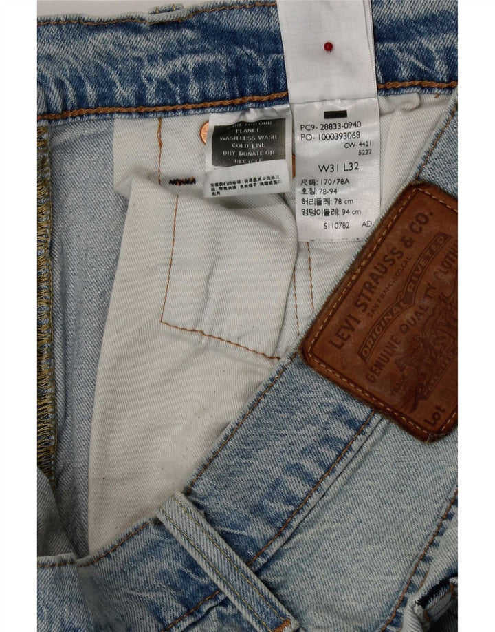 Jeans slim da uomo Levi's W31 L32 in cotone blu