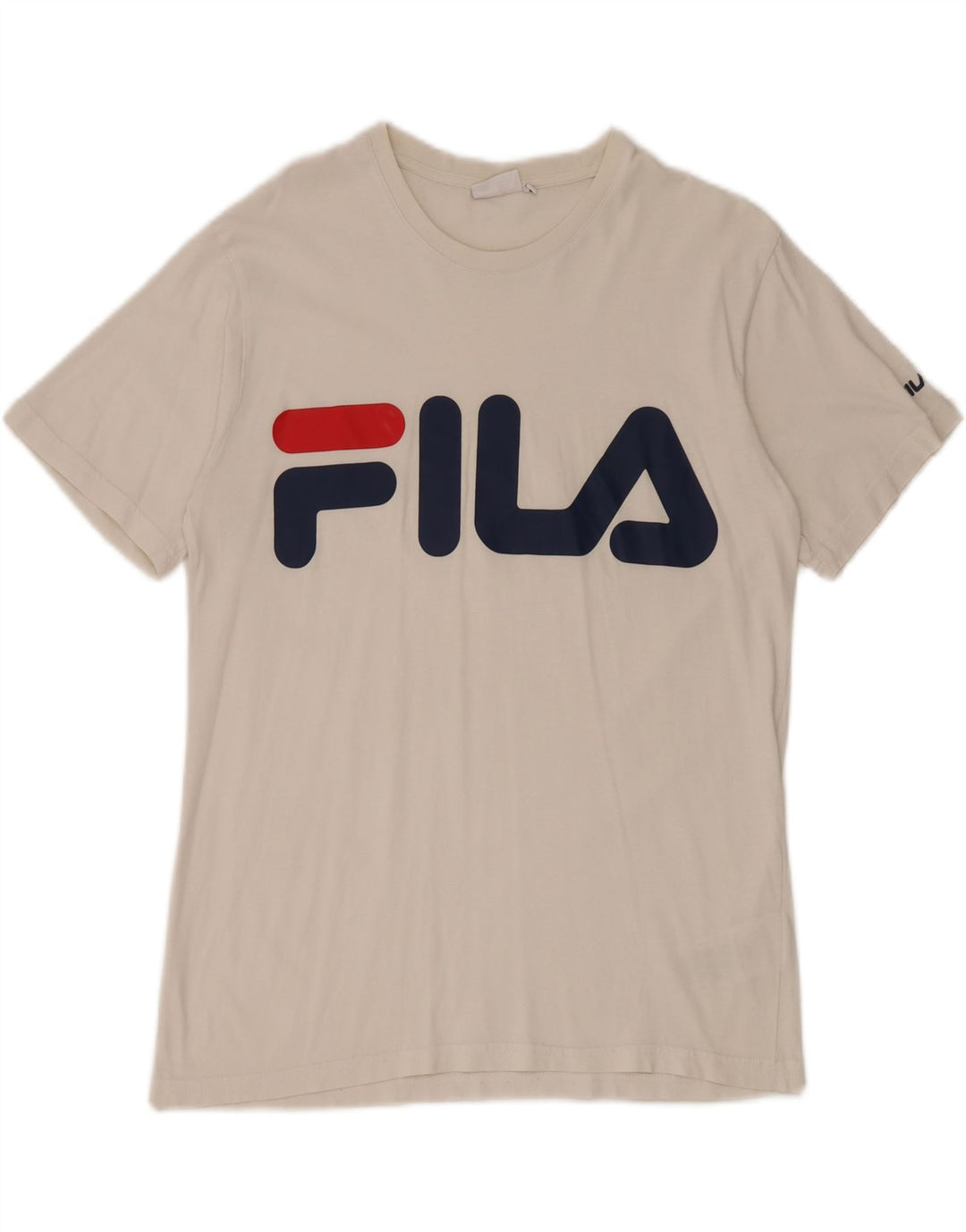 T-shirt grafica da uomo Fila Top in cotone bianco medio