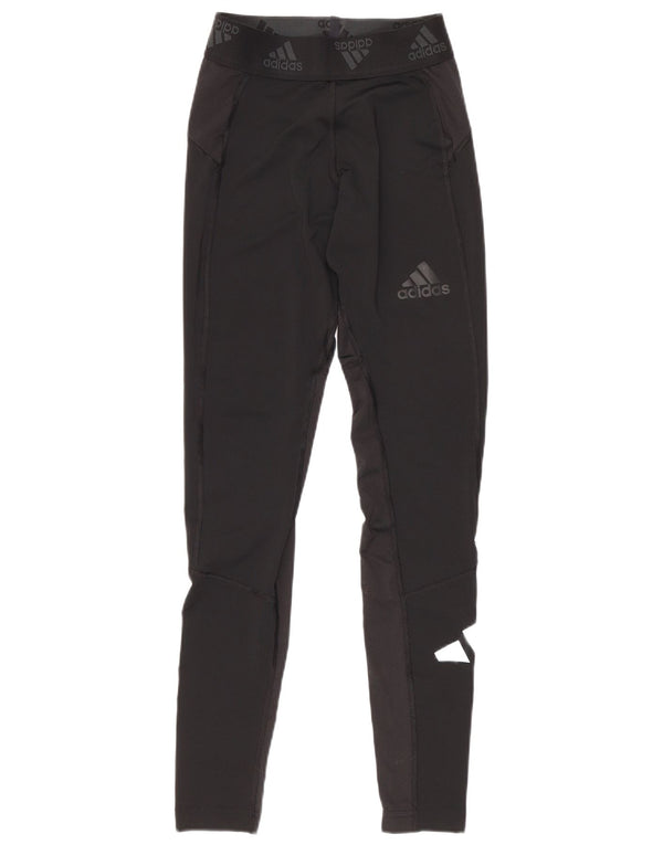 Leggings grafici da donna Adidas UK 10 piccoli poliestere nero