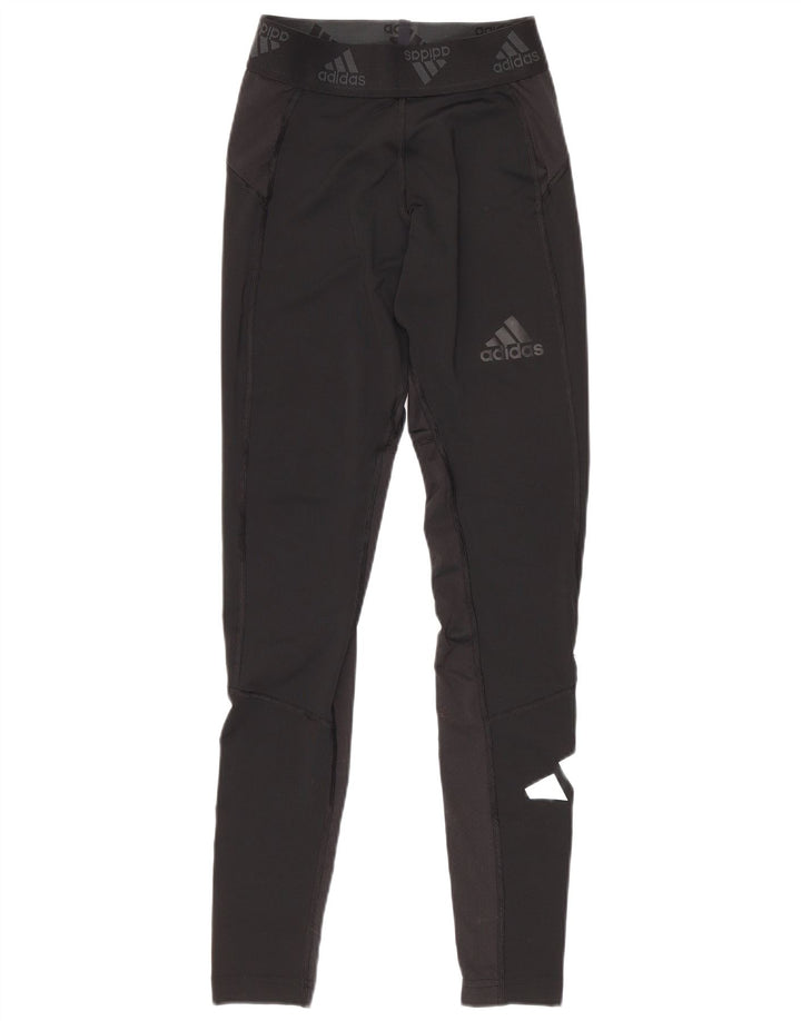 Leggings grafici da donna Adidas UK 10 piccoli poliestere nero