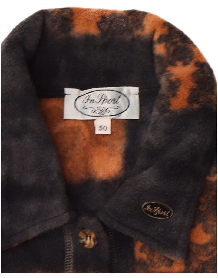 Camicia in pile da donna VINTAGE IT 50 XL Poliestere patchwork blu navy