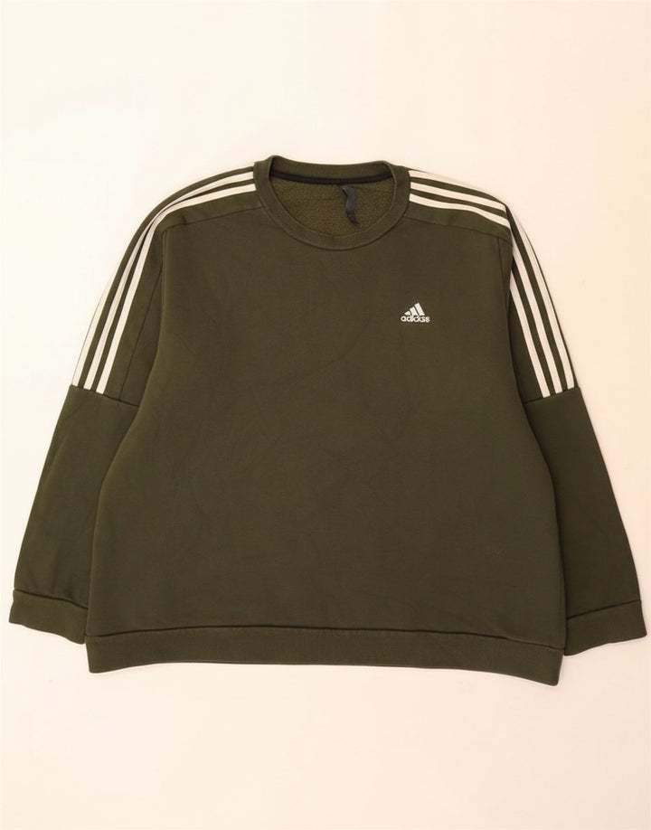 Felpa da uomo Adidas maglione 2XL cotone kaki