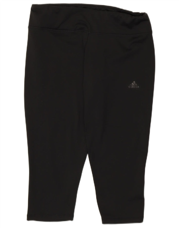 Leggings Adidas Climalite Capri da donna UK 16/18 Large Nero Poliestere