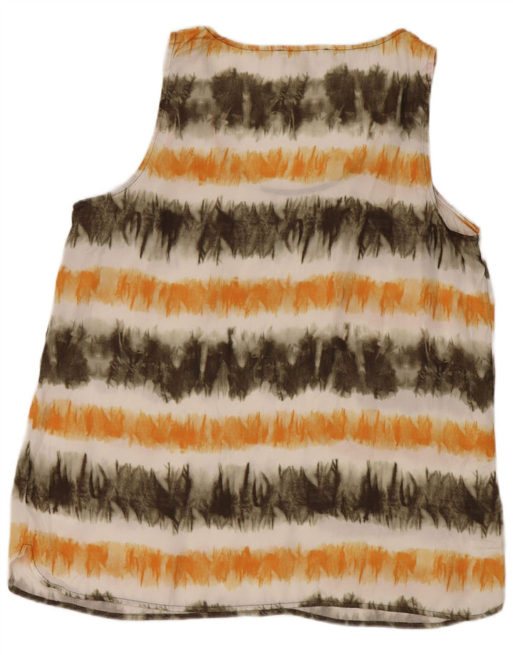 MICHAEL KORS Canotta da donna UK 16 Grande poliestere tie-dye multicolore