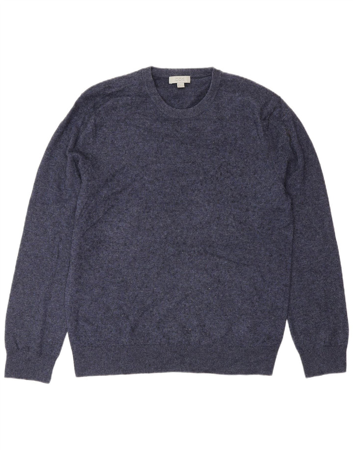Maglione maglione girocollo da uomo Cos in lana blu navy medio