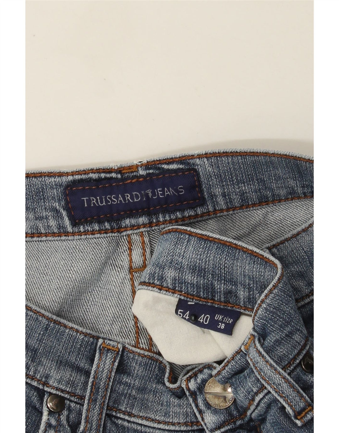 Jeans dritti da uomo Trussardi W38 L30 Blu