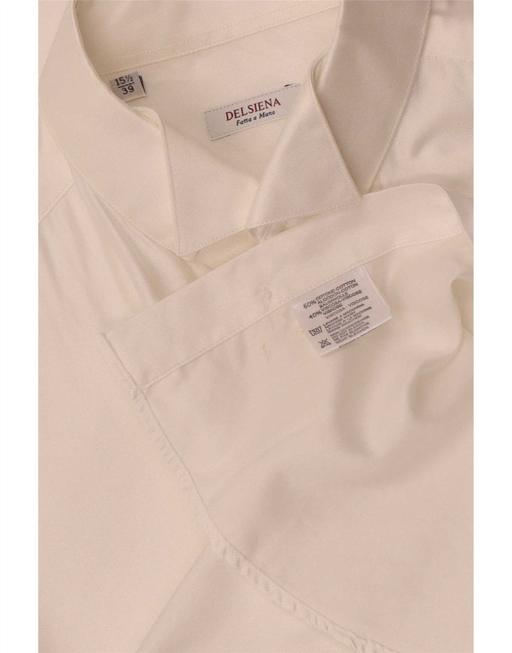 Camicia formale da uomo Delsiena taglia 39 15 1/2 cotone bianco medio