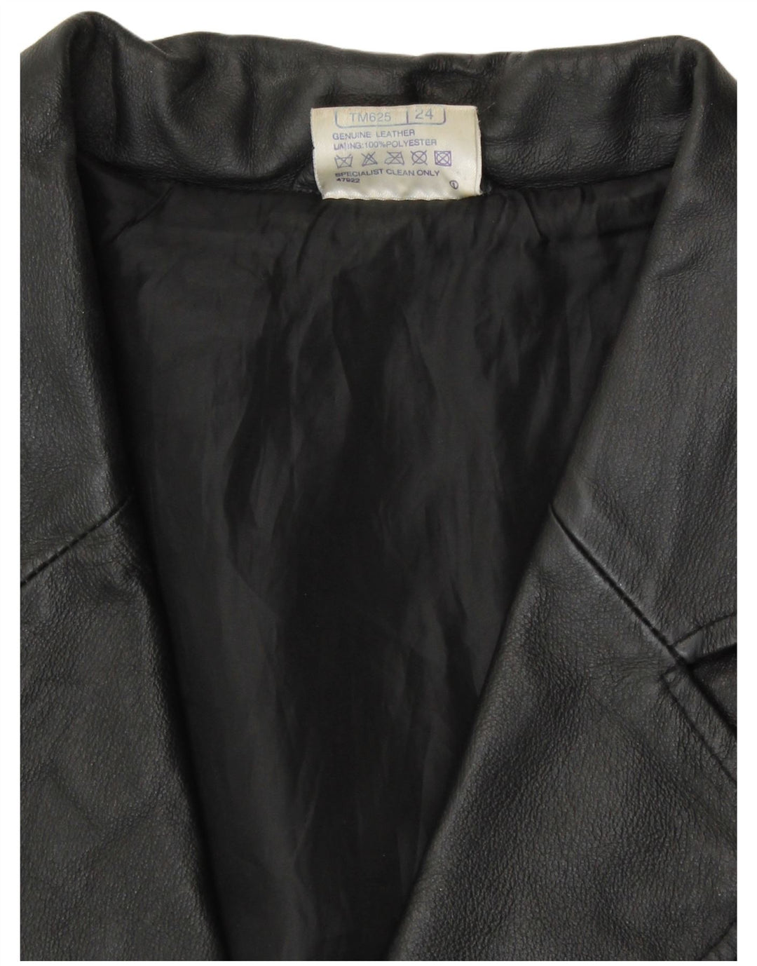 Giacca blazer in pelle da donna a 3 bottoni Agenda UK 24 4XL Pelle nera