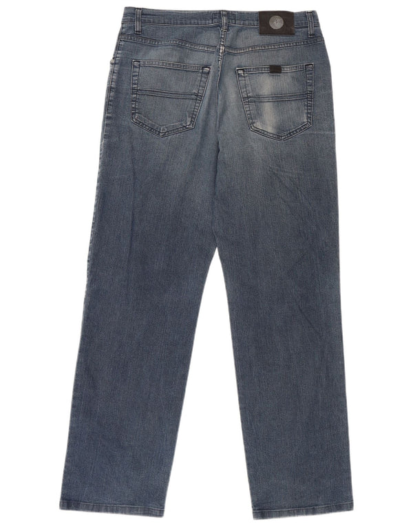 Jeans Straight Uomo Trussardi W34 L30 Blu Cotone