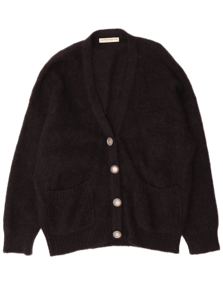 Maglione Cardigan Oversize da Donna Alessandra Rich IT 40 Small Mohair Nero