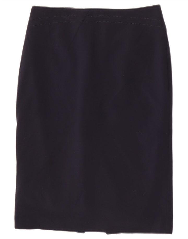 Gonna a tubino da donna Marks & Spencer UK 8 piccola W26 poliestere blu navy