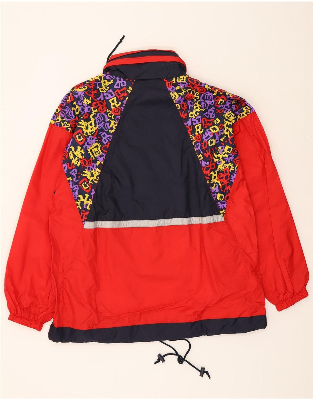 VINTAGE Mens Anorak Jacket UK 42 XL Red Colourblock Vintage Vintage and Second-Hand Vintage from Messina Hembry 
