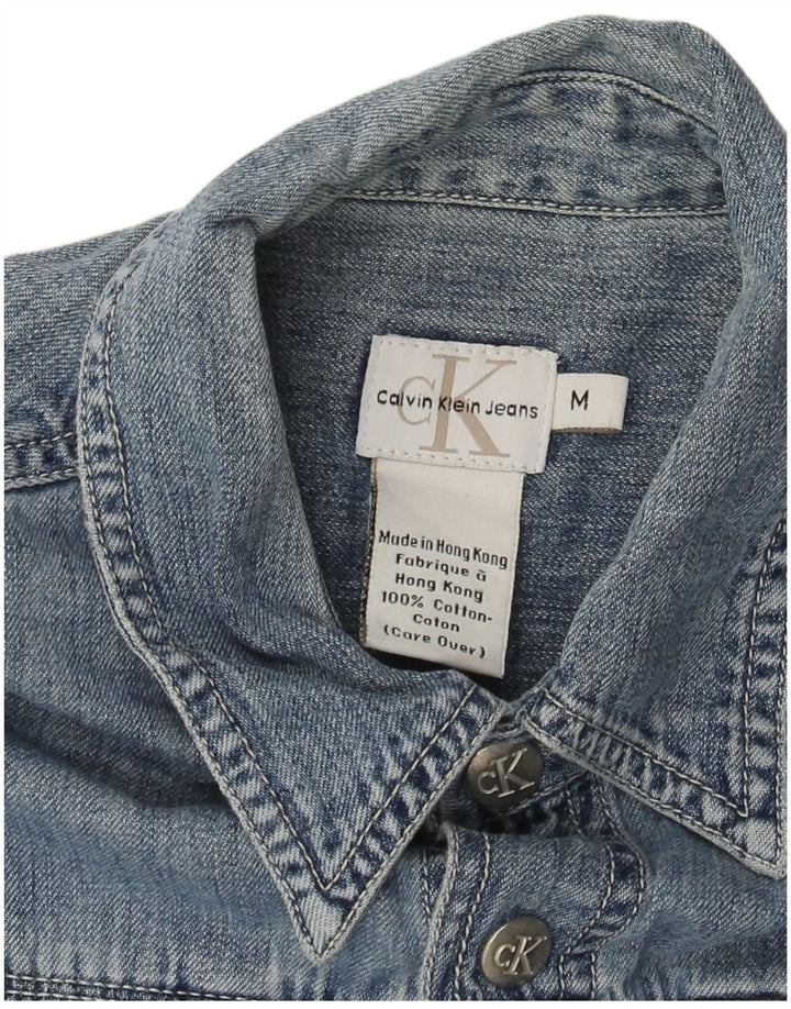 Camicia di jeans da donna Calvin Klein Jeans in cotone blu medio