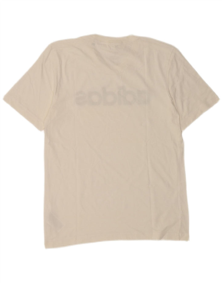 T-shirt grafica da uomo Adidas Top piccola in cotone bianco