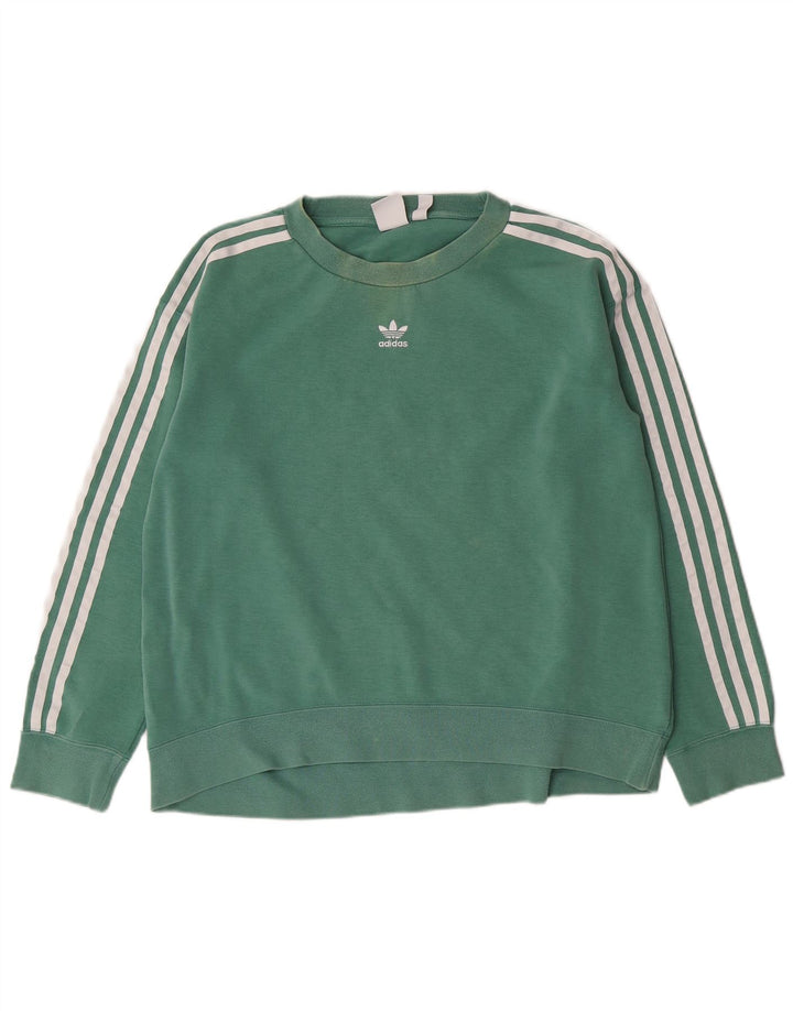 Felpa da donna Adidas Jumper UK 8 Small Green Cotton