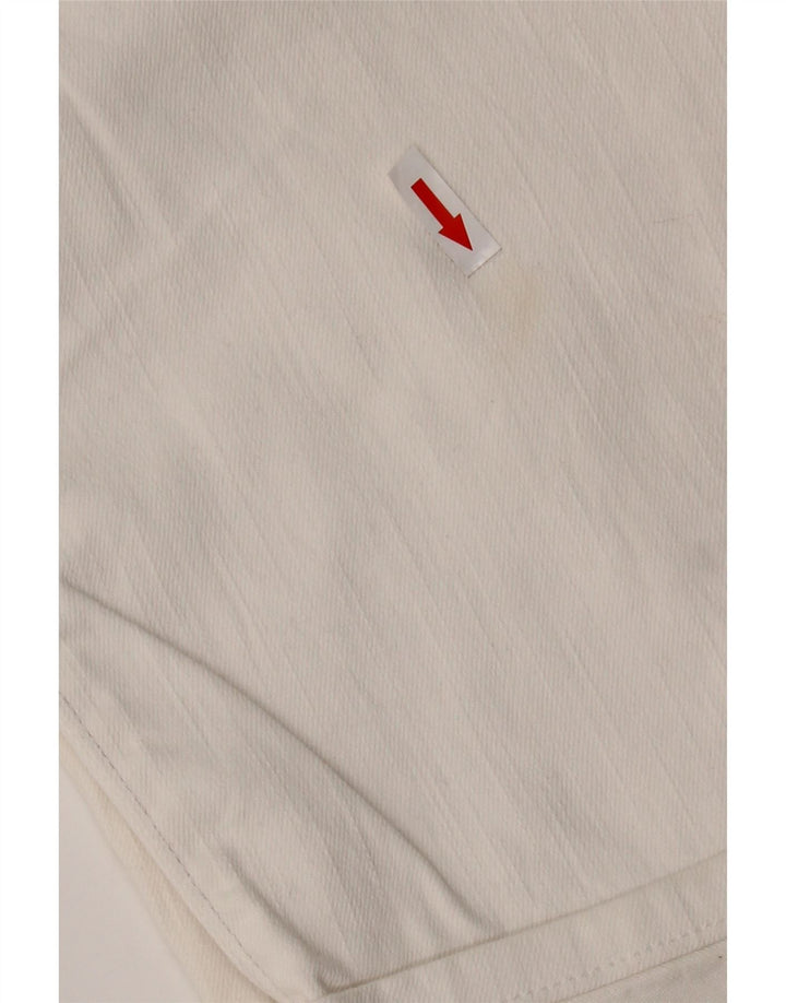 LEVI'S Donna 515 Capri Jeans US 14 Large W36 L20 Cotone bianco