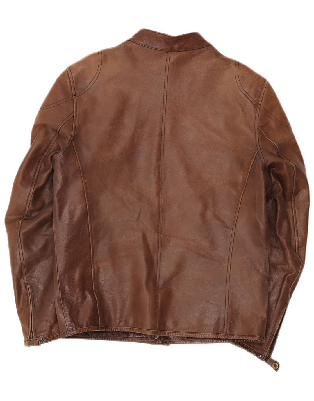 Giacca in pelle da uomo Zara UK 40 grande marrone