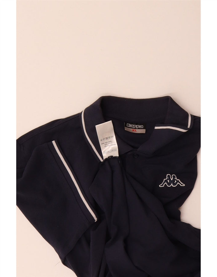 KAPPA Mens Polo Shirt XL Navy Blue Cotton Vintage Kappa and Second-Hand Kappa from Messina Hembry 