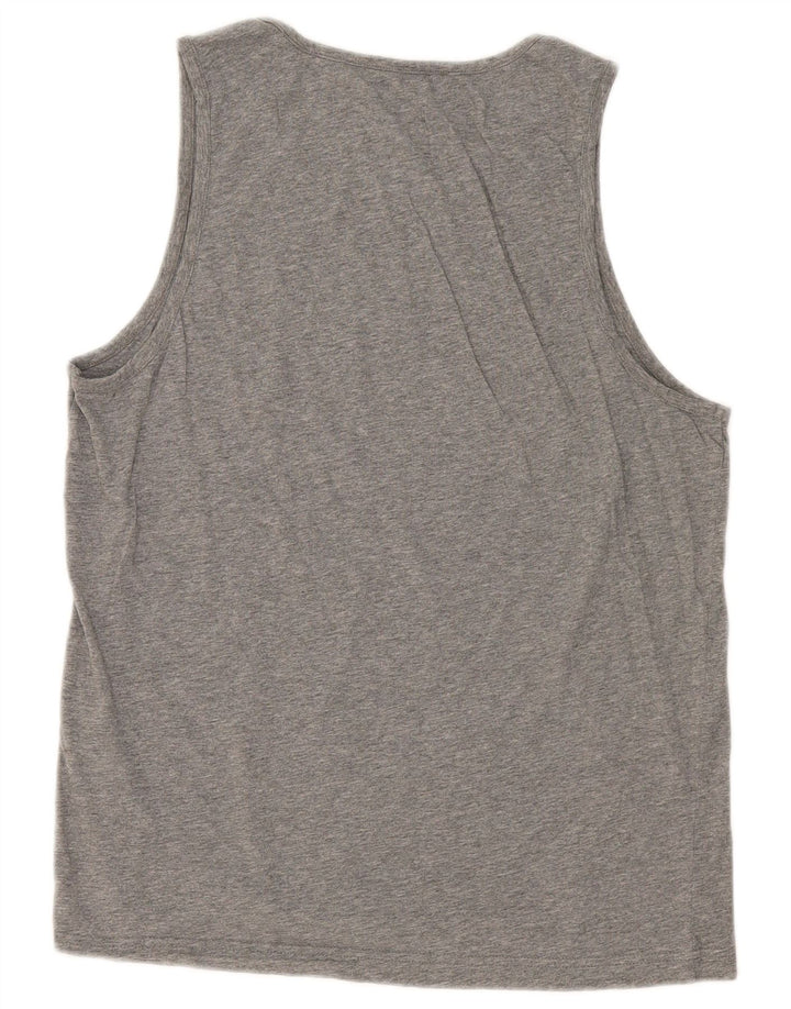 Canotta grafica da uomo Puma Large in cotone grigio