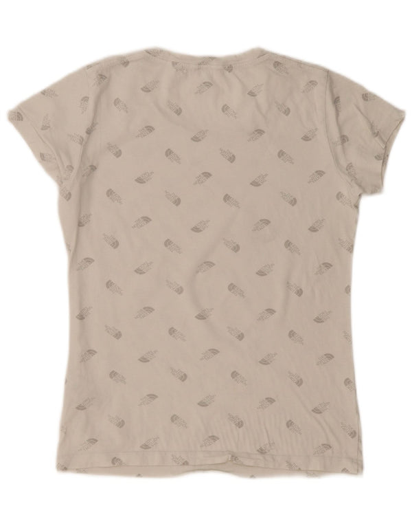 T-shirt grafica da donna The North Face Top UK 10 Small in cotone bianco sporco