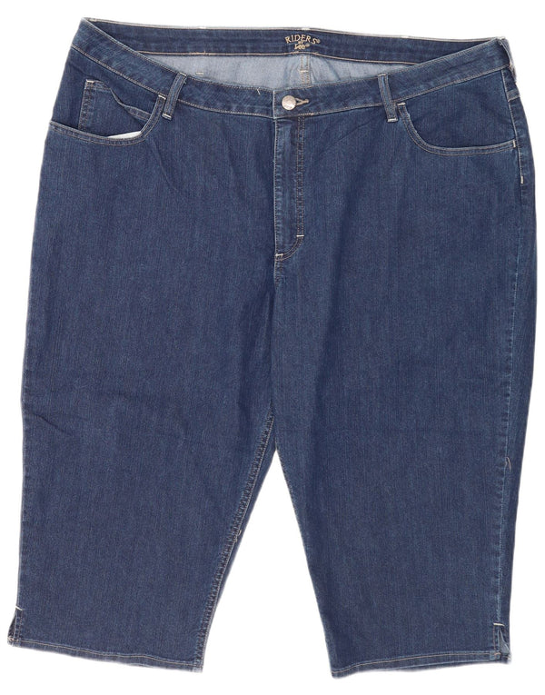 Pantaloncini di jeans Bermuda da donna Lee Riders US 26 3XL W46 Cotone blu navy
