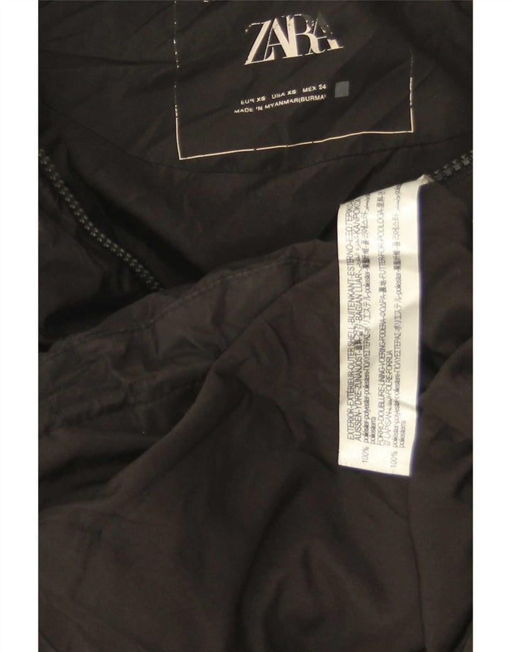 Giacca imbottita oversize corta da donna Zara UK 6 XS poliestere nero