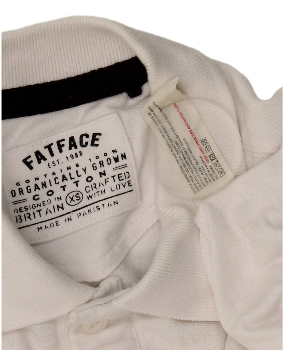 Polo da uomo Fat Face XS in cotone bianco