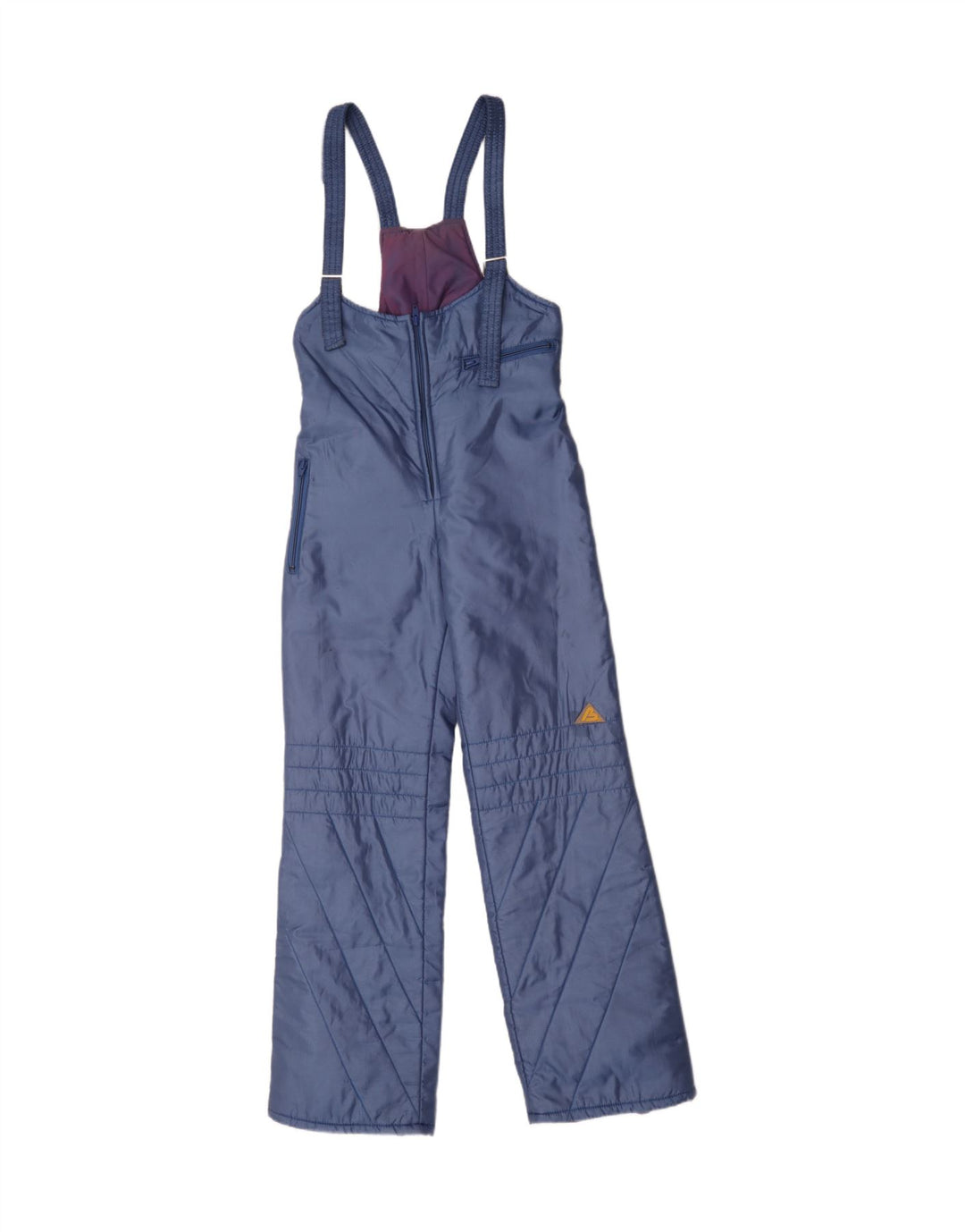 Pantaloni da sci salopette da uomo vintage IT 50 Large blu in poliammide