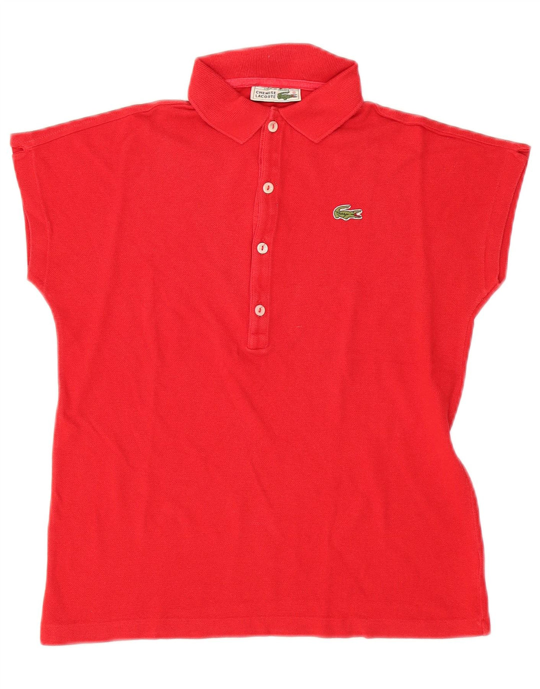 Polo da donna LACOSTE taglia 38 cotone rosso medio