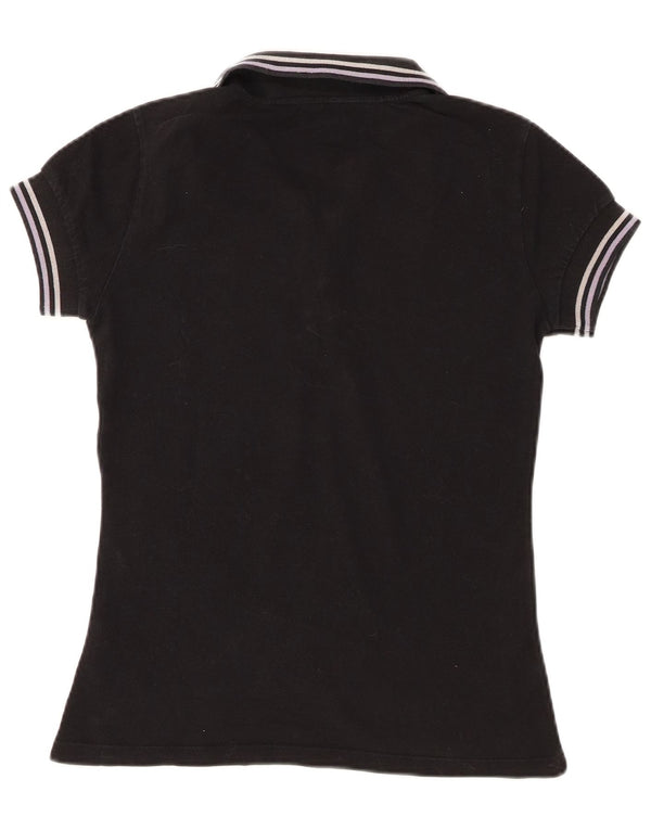 Polo grafica da donna Napapijri UK 12 cotone medio nero