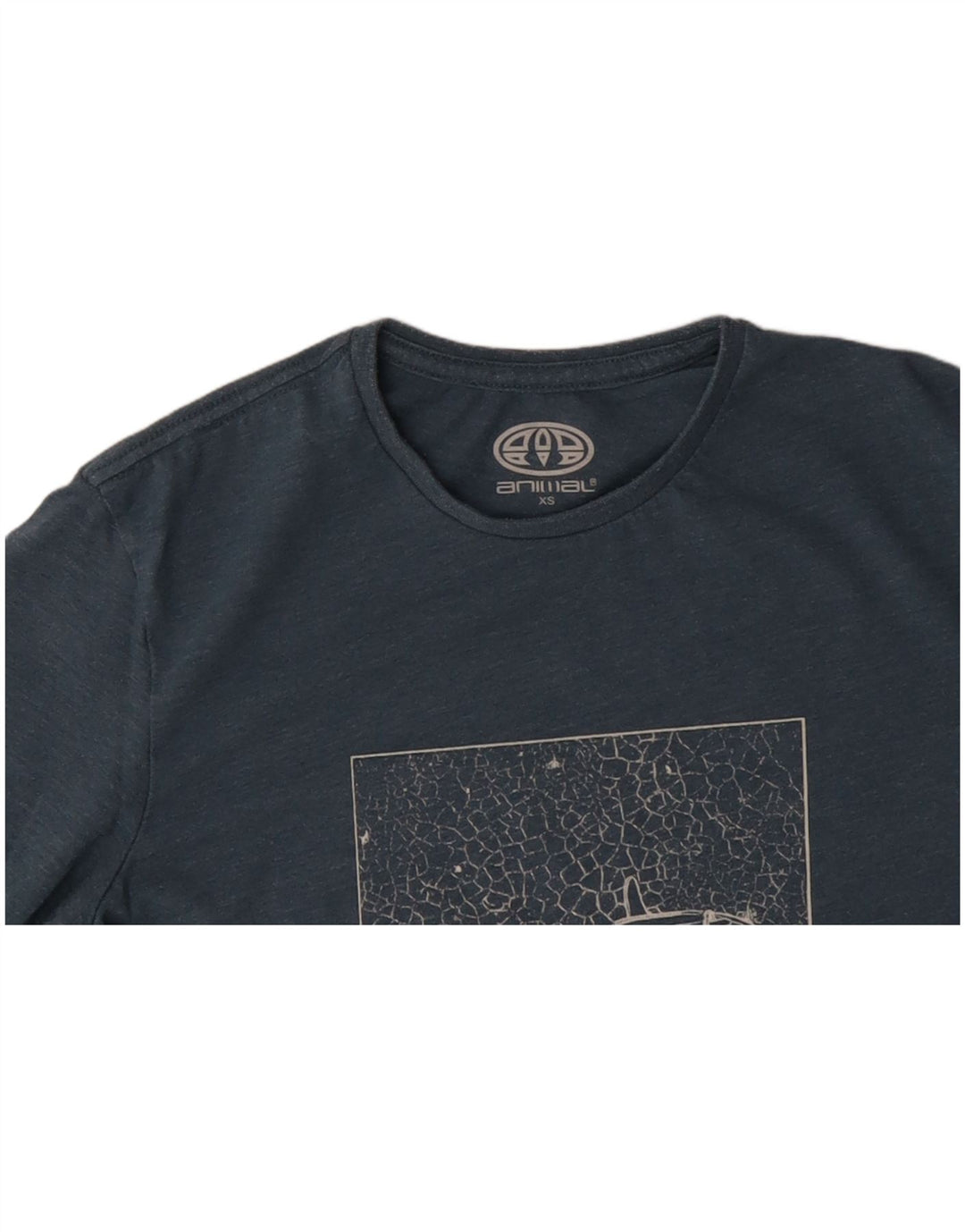 T-shirt grafica da uomo ANIMAL Top XS in cotone blu