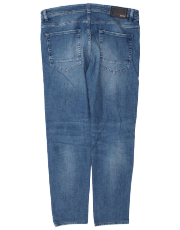 Hugo Boss Mens Slim Jeans W36 L32 Blue Cotton