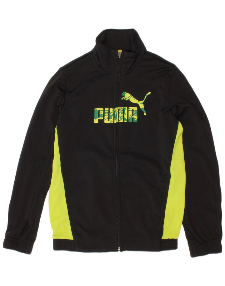 Giacca da tuta grafica da ragazzo Puma 7-8 anni Colorblock nera