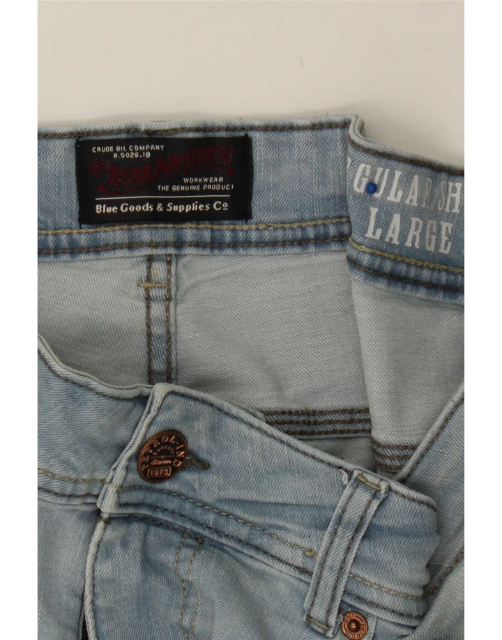 Petrol Industries Pantaloncini di jeans regolari da uomo Large W36 Blu