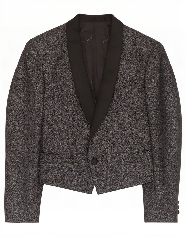 Giacca blazer da uomo a 1 bottone Pierre Cardin IT 50 XL lana nera