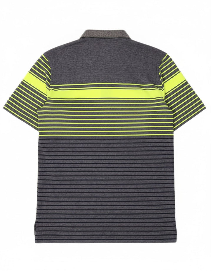 Polo Adidas da uomo XS in poliestere a righe blu navy