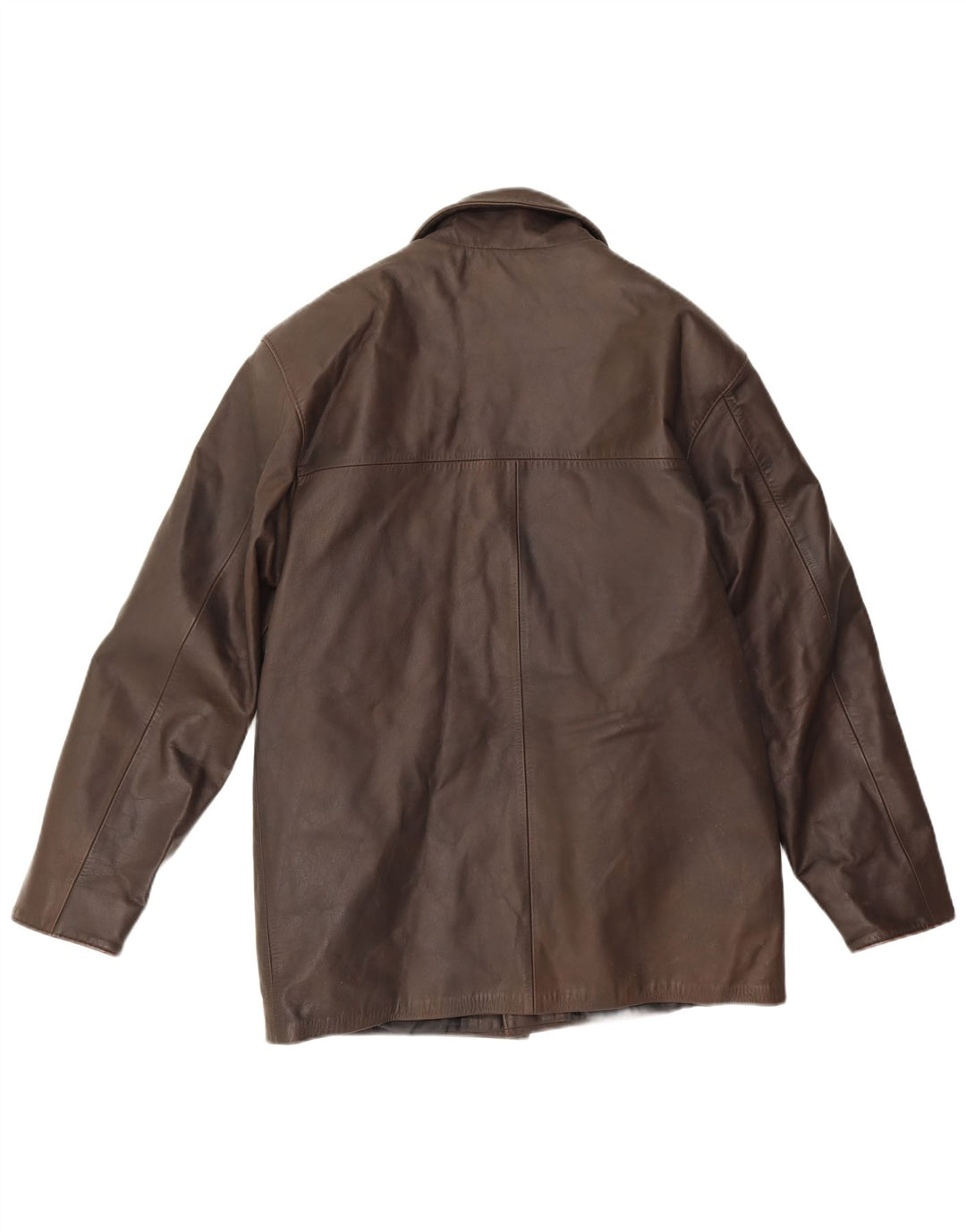 Giacca in pelle vintage da uomo UK 40 grande in pelle marrone