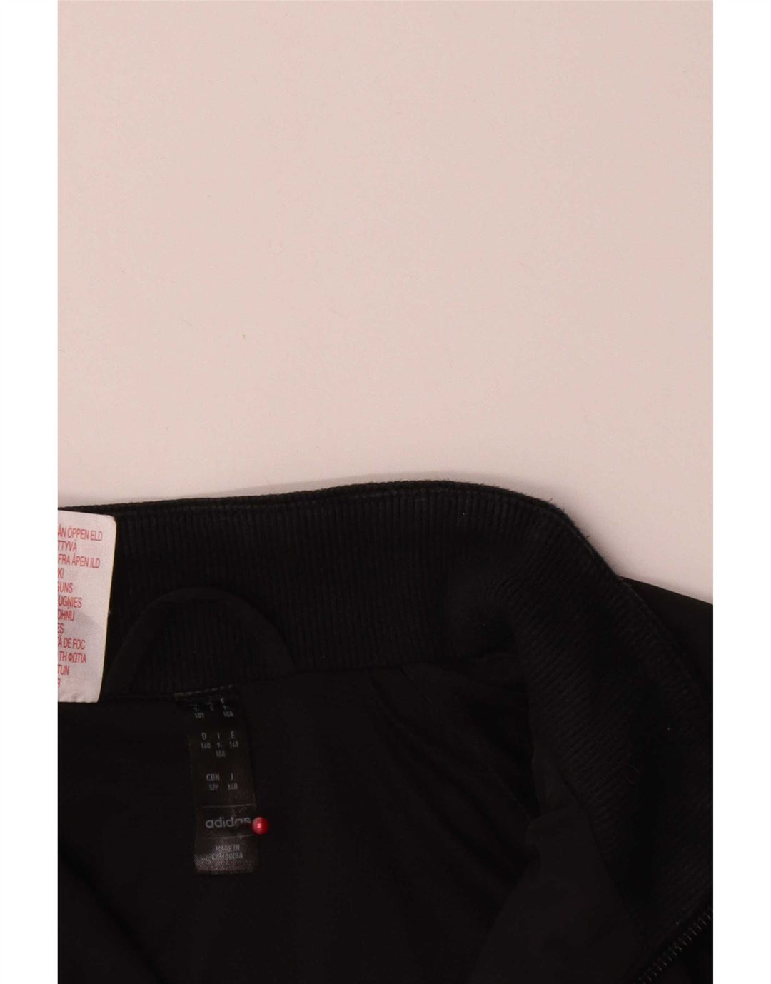 Giacca Top Tuta Adidas Bambina 9-10 Anni Nera in Poliammide