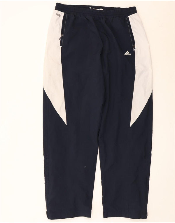 Pantaloni da tuta da uomo Adidas XL in poliestere color block blu navy